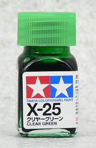 TAMIYA 琺瑯系油性漆 10ml 亮光透明綠色 X-